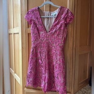 Dress The Population Juliette Scallop Lace Romper